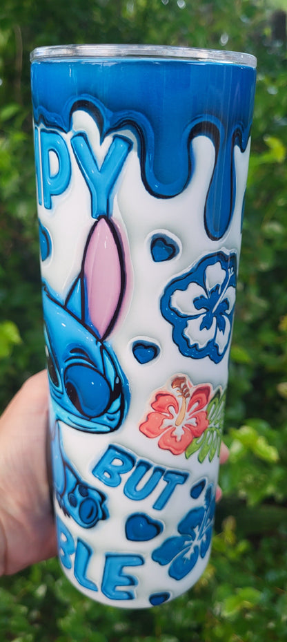 Grumpy But Lovable Stitch Tumbler