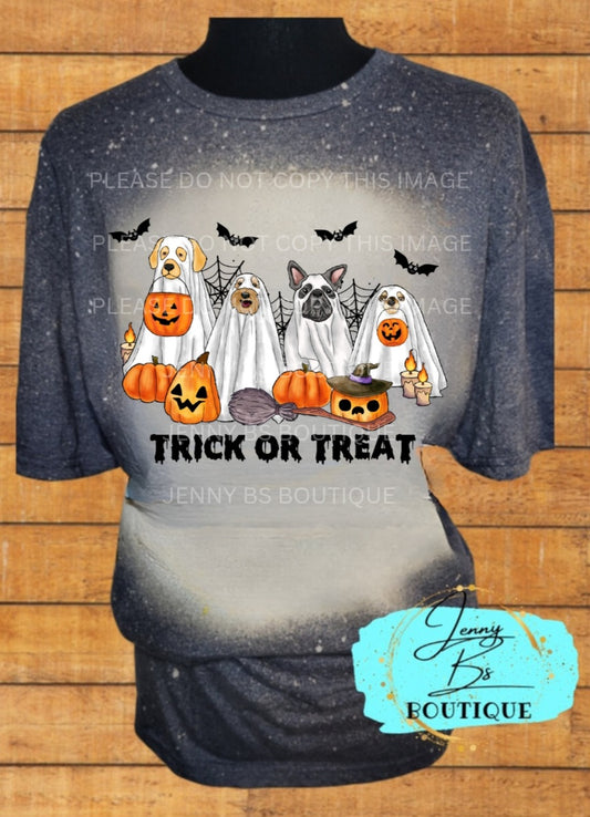 Bleached Doggie Trick or Treat T-Shirt