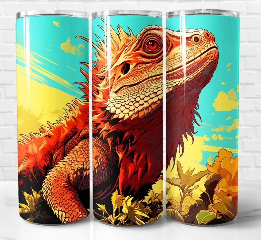 Teal Beardie Tumbler