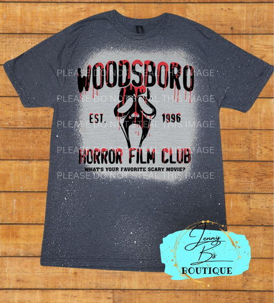 Woodsboro Horror Film Club Bleached T-Shirt