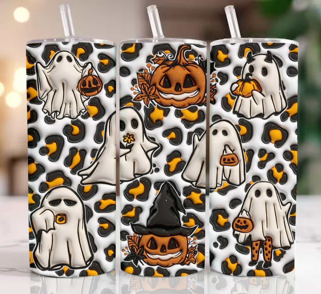 Leopard Ghost Cute Tumbler