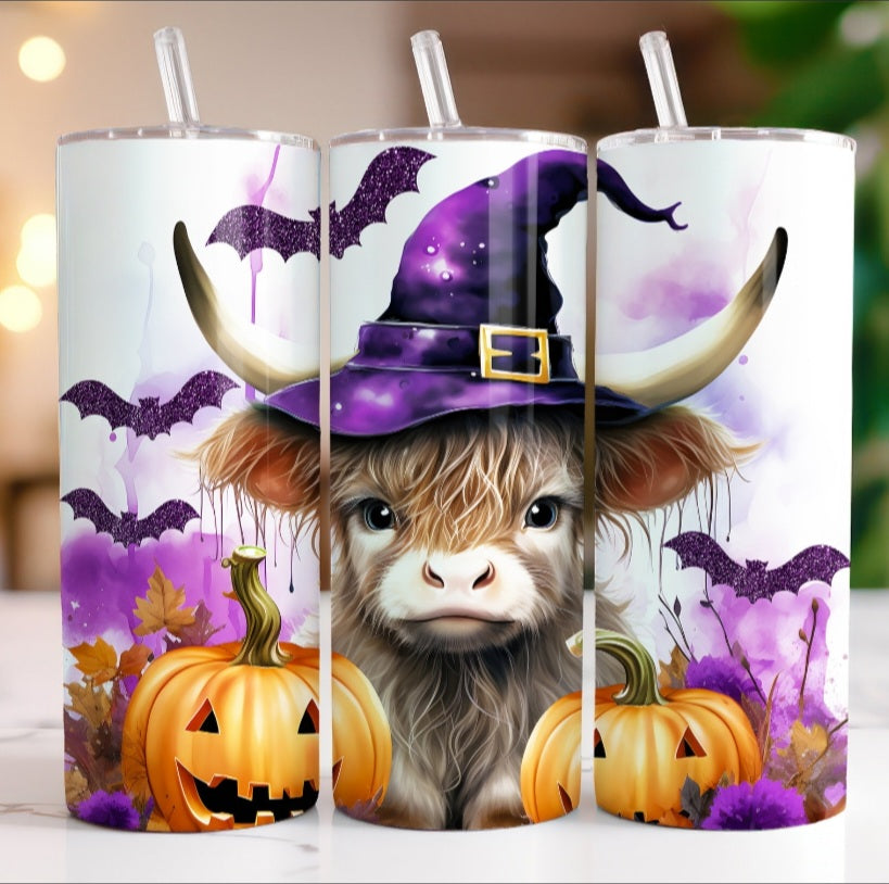 Cute Bats Halloween Baby Cow Tumbler