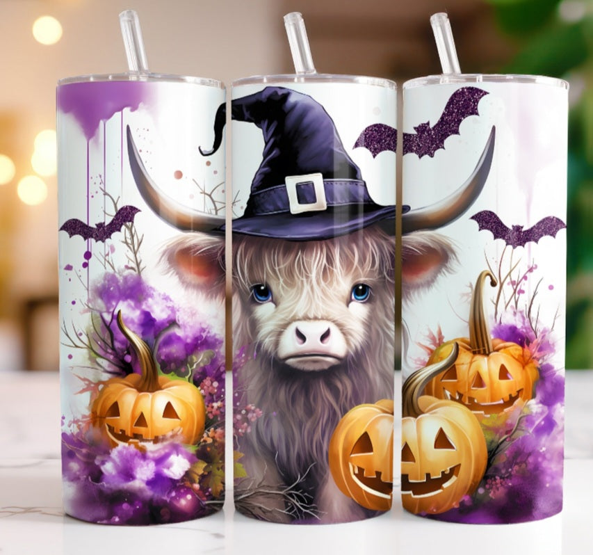 Bats Halloween Baby Cow Tumbler