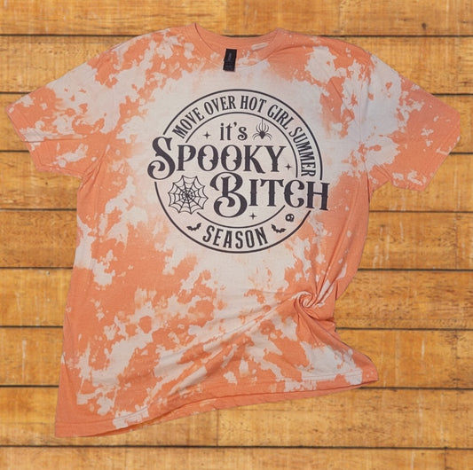 Spooky Bitch Season Bleached T-Shirt