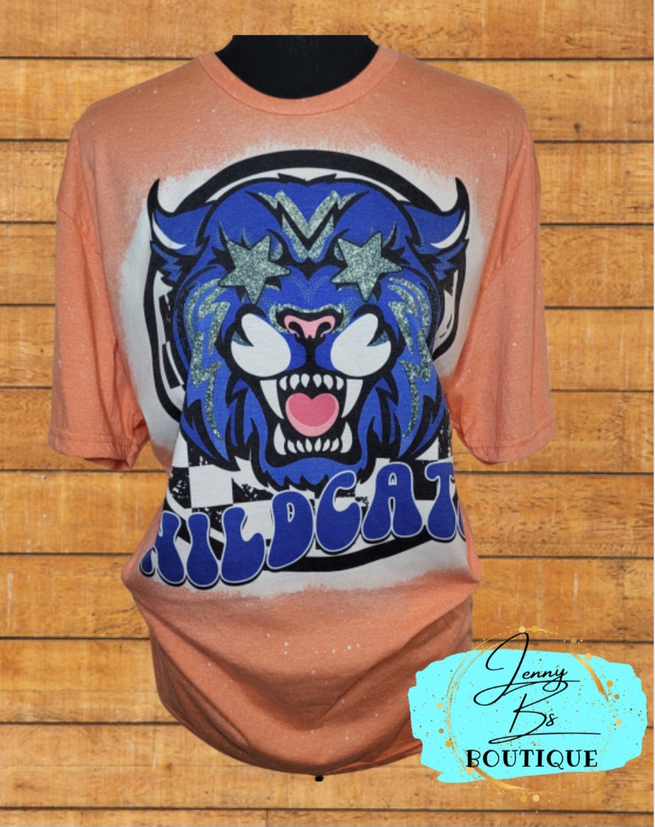 Blue Star Wildcat Bleached T-Shirt