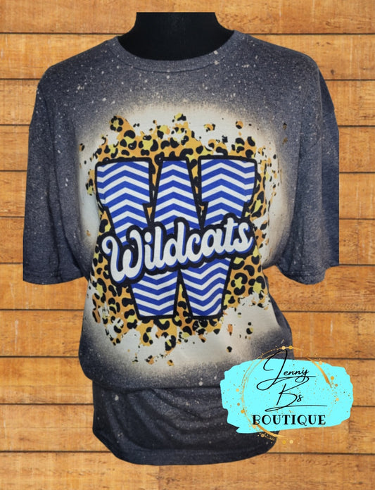 Wildcat Chevron Leopard Bleached T-Shirt