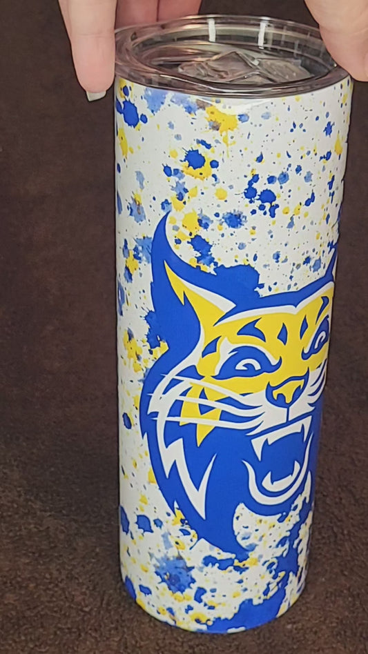 Orange Blue Wildcat Tumbler