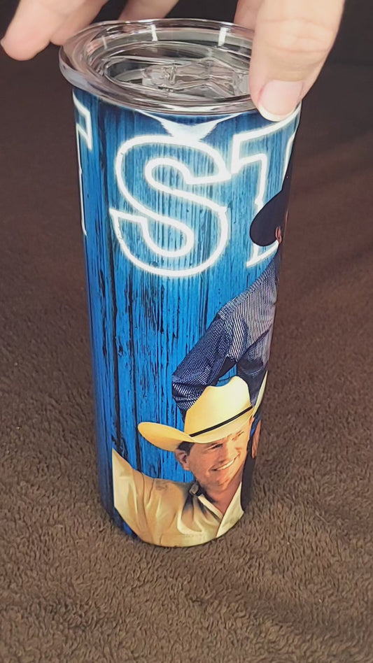 Blue George Strait Tumbler