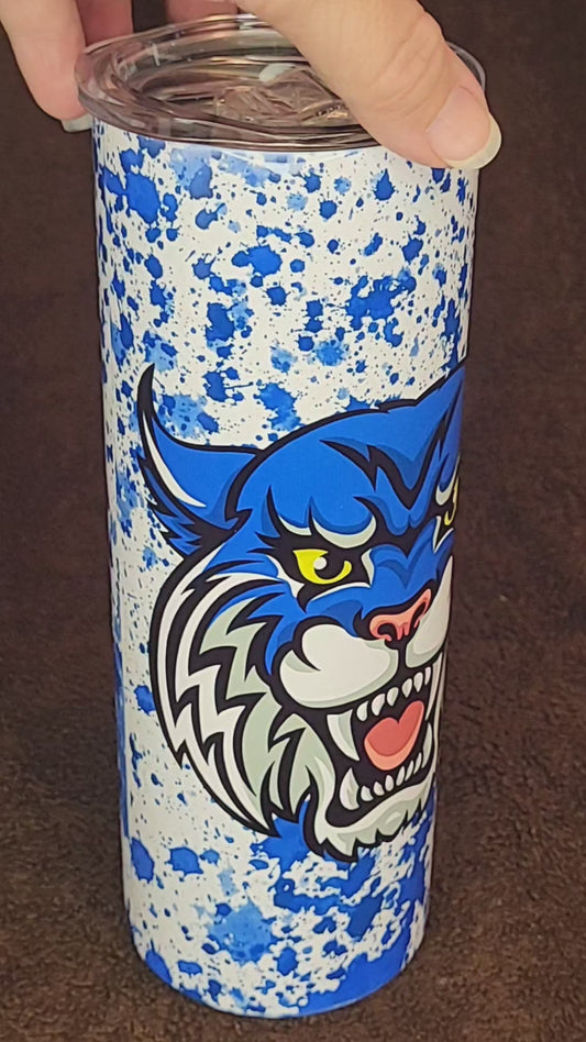 Blue Wildcat Tumbler