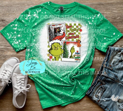 Grinch Polaroid Bleached Tee