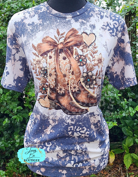 Floral Boots Tee