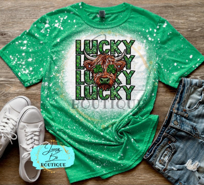 Lucky Highland Cow Tee