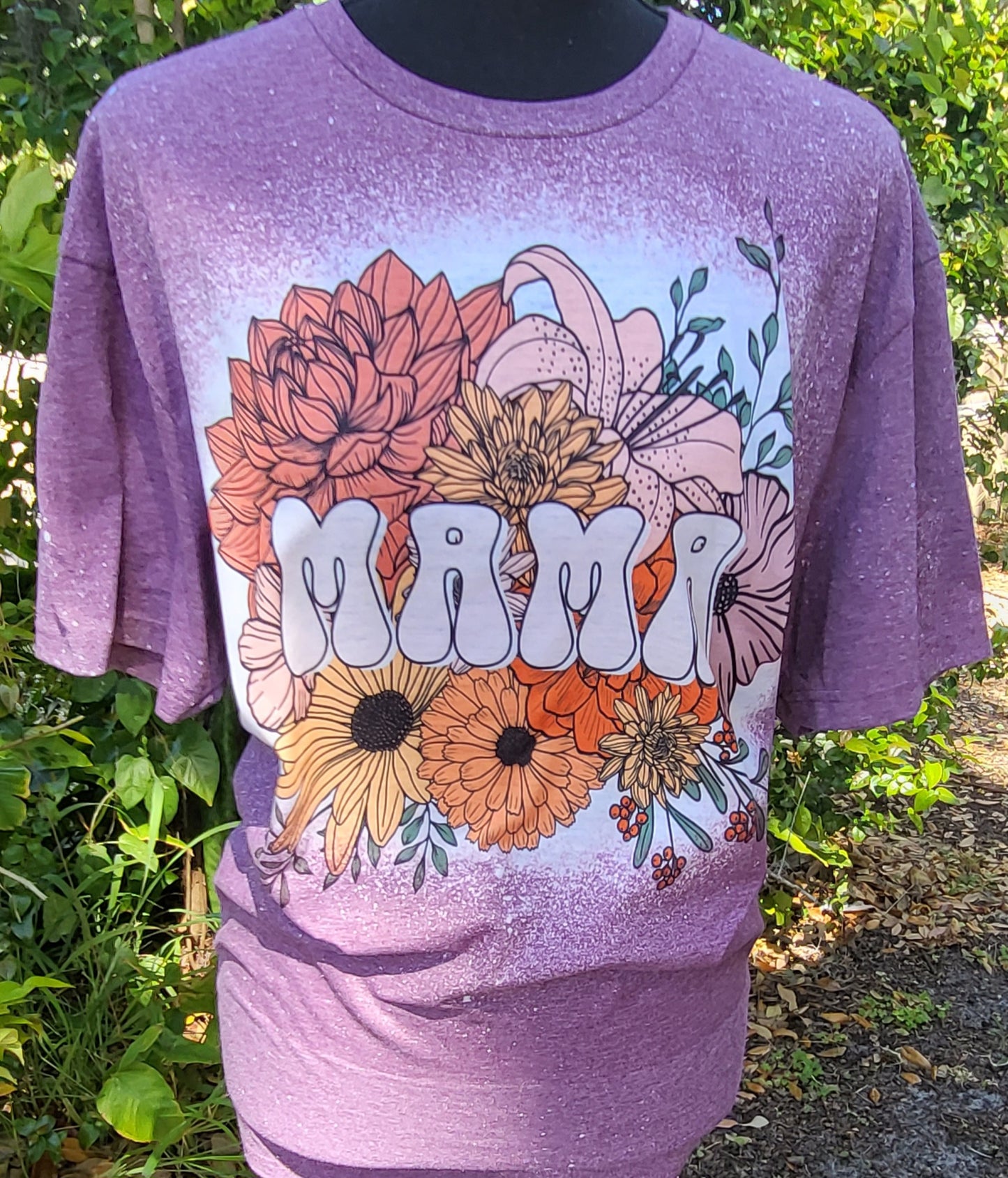 Mama floral bleached T-Shirt