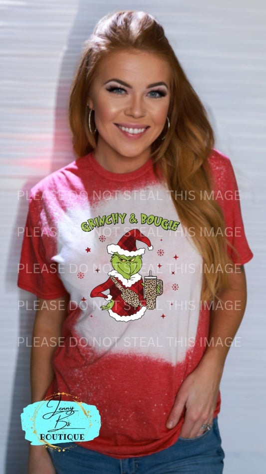 Bleached Grinchy and Bougie Tee