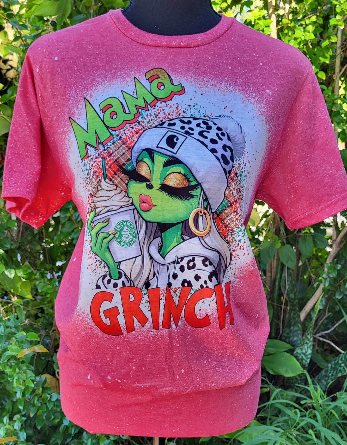 Boujee Mama Grinch, White Outfit Tee