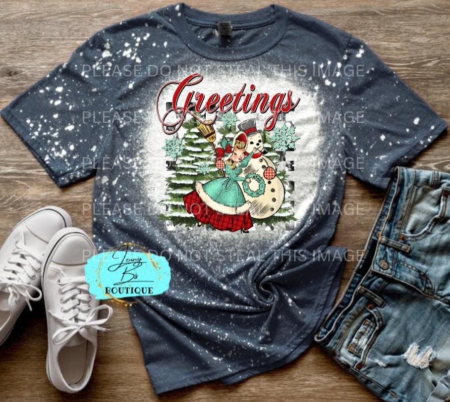 Season Greetings Bleached Tee