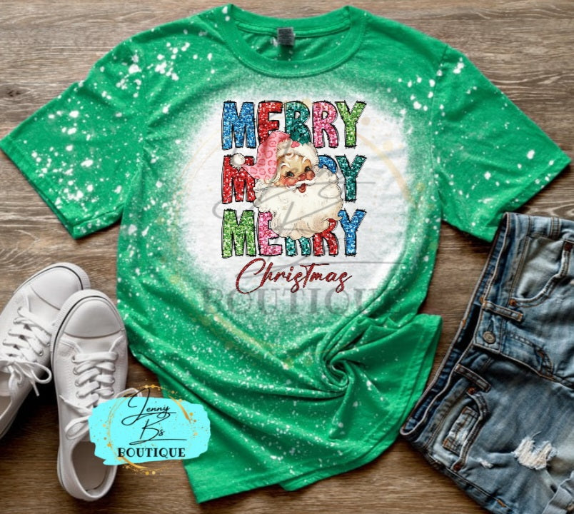 Glitter Merry Christmas Tee