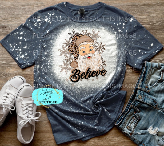 Tan Santa Believe Tee