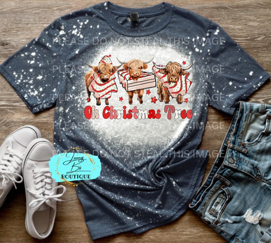 Cow Oh Christmas Tree Tee