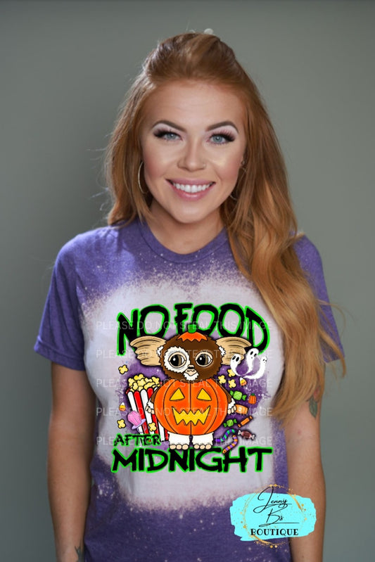 Gremlin No Food After Midnight Bleached T-Shirt