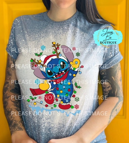 Stitch Christmas Light Tee