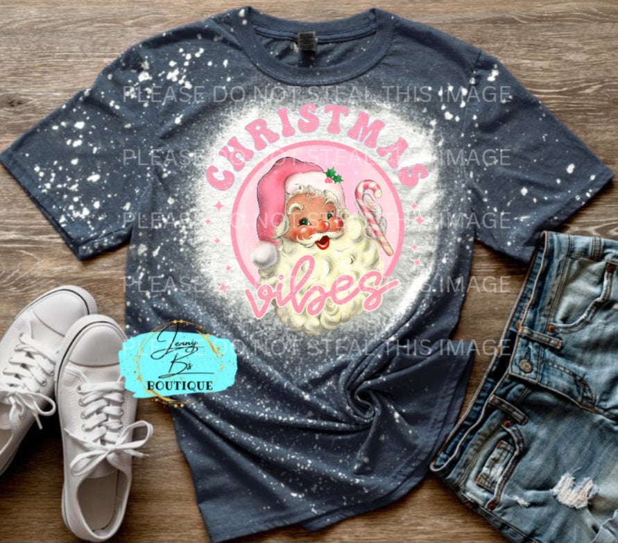 Pink Christmas Vibes Tee