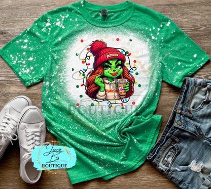 Dunkin Boujee Grinch Girl Tee