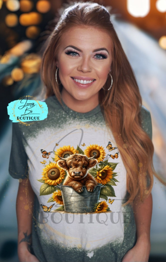 Sunflower Baby Cow Tee