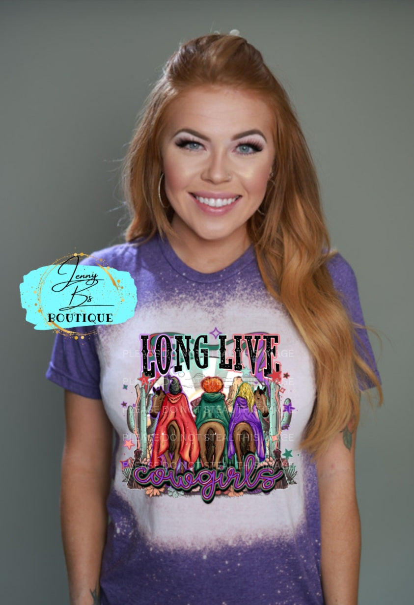 Hocus Pocus Long Live Cowgirls Bleached T-Shirt