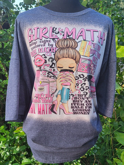 Girl Math Bleached Tee