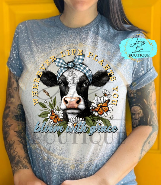 Cow Bloom With Grace Tee