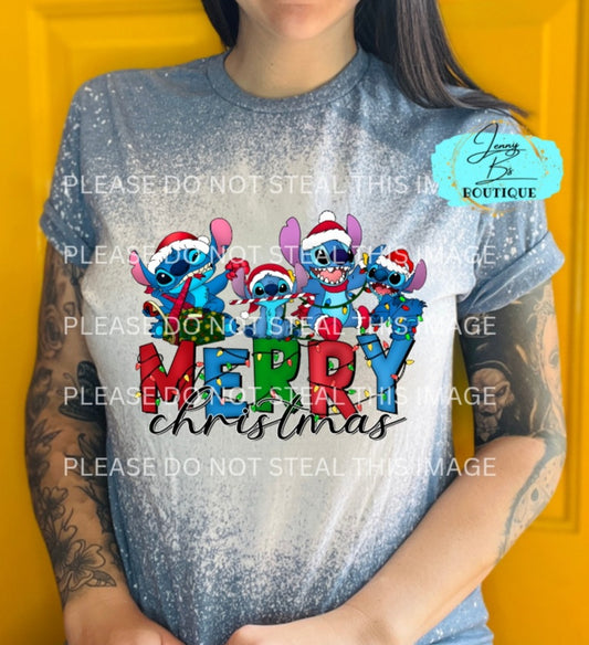 Stitch Merry Christmas Tee