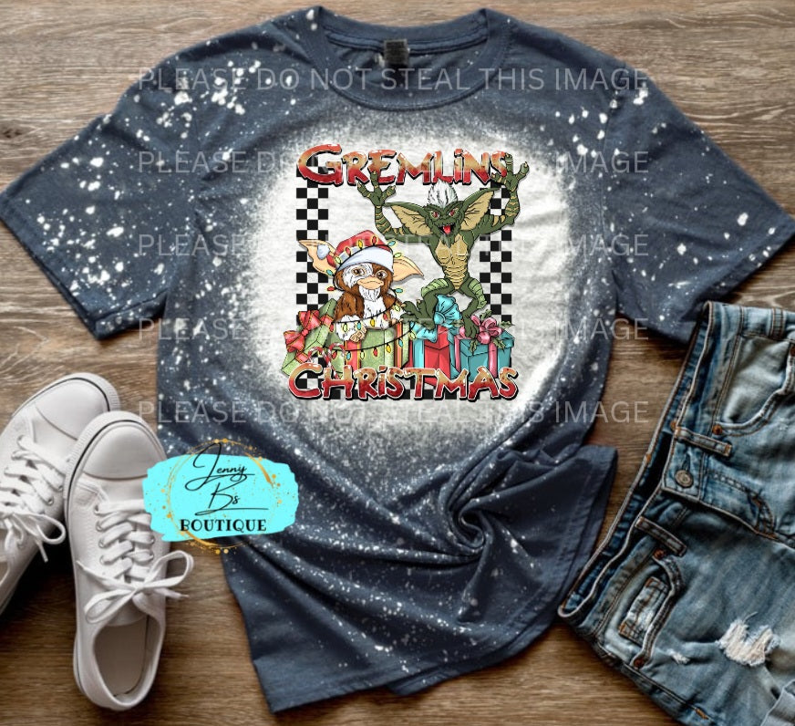 Gremlin Christmas Bleached Tee