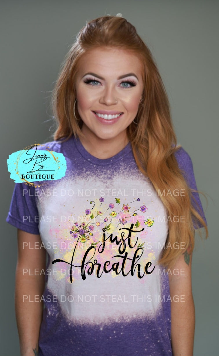 Just Breathe Bleached T-Shirt