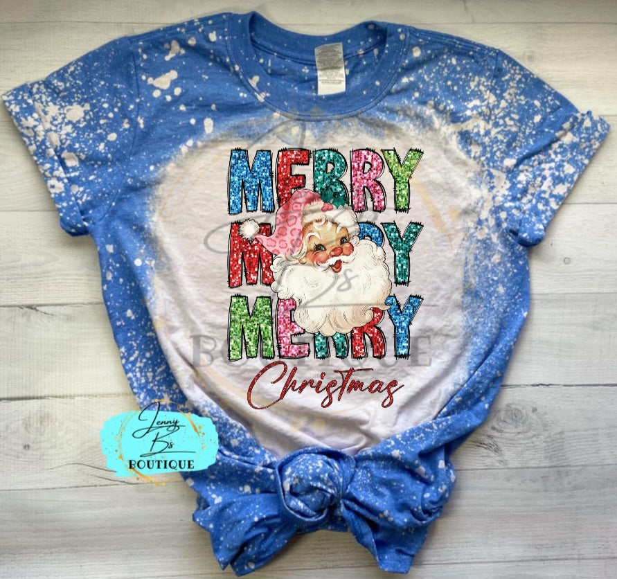 Glitter Merry Christmas Tee