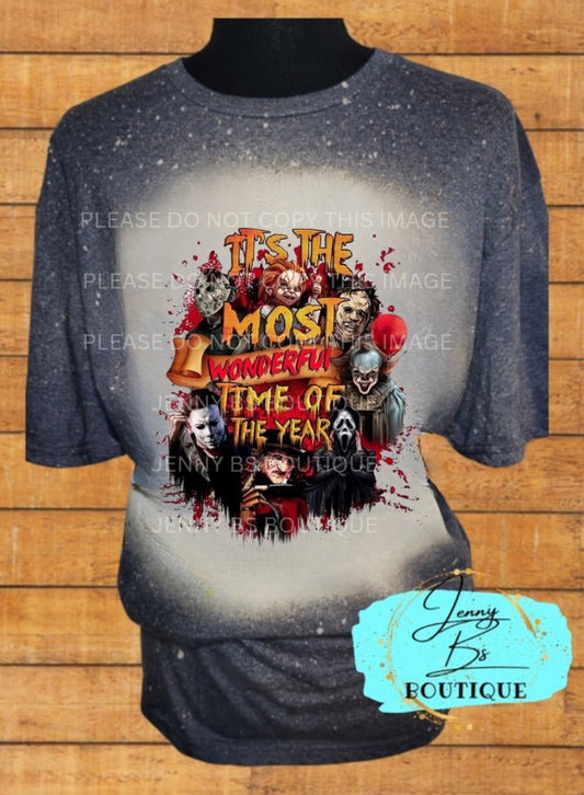 Most Wonderful Time of the Year Bleached T-Shirt