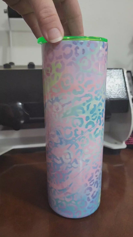 Neon Leopard Tumbler