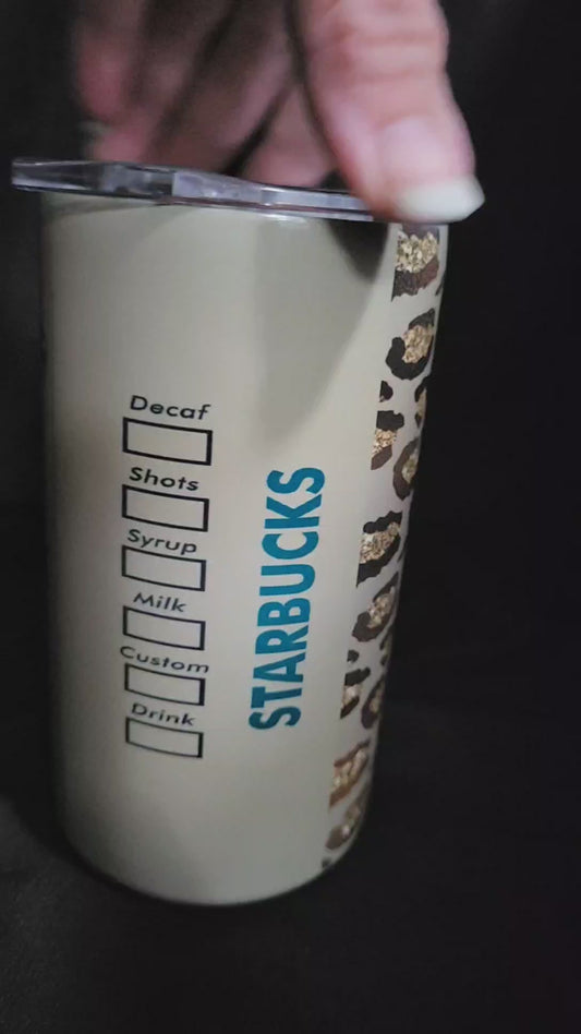 Leopard Starbucks Mini Tumbler