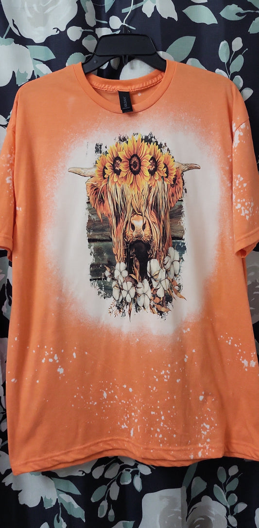 Sunflower Highland Cow T-Shirt