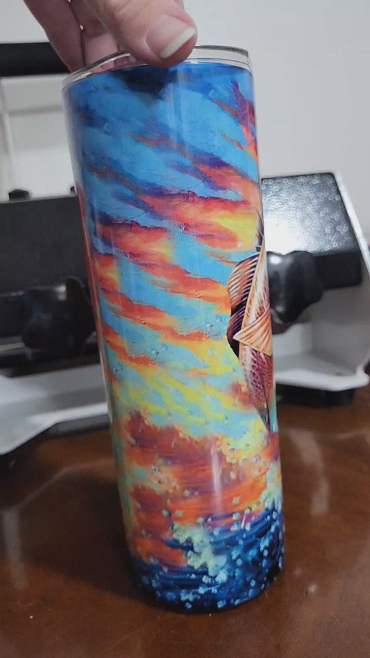 Watercolor Fish Tumbler